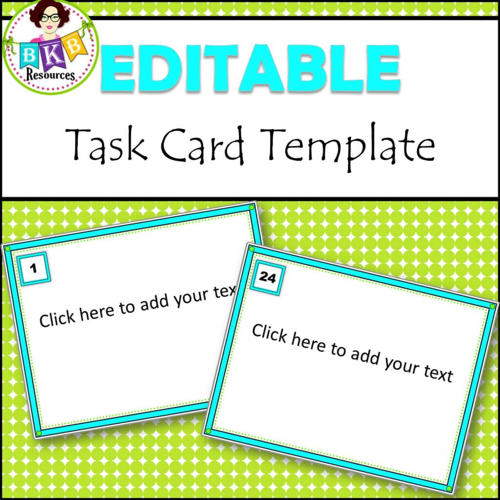 Editable Task Card Templates – Bkb Resources Pertaining To Task Cards Template