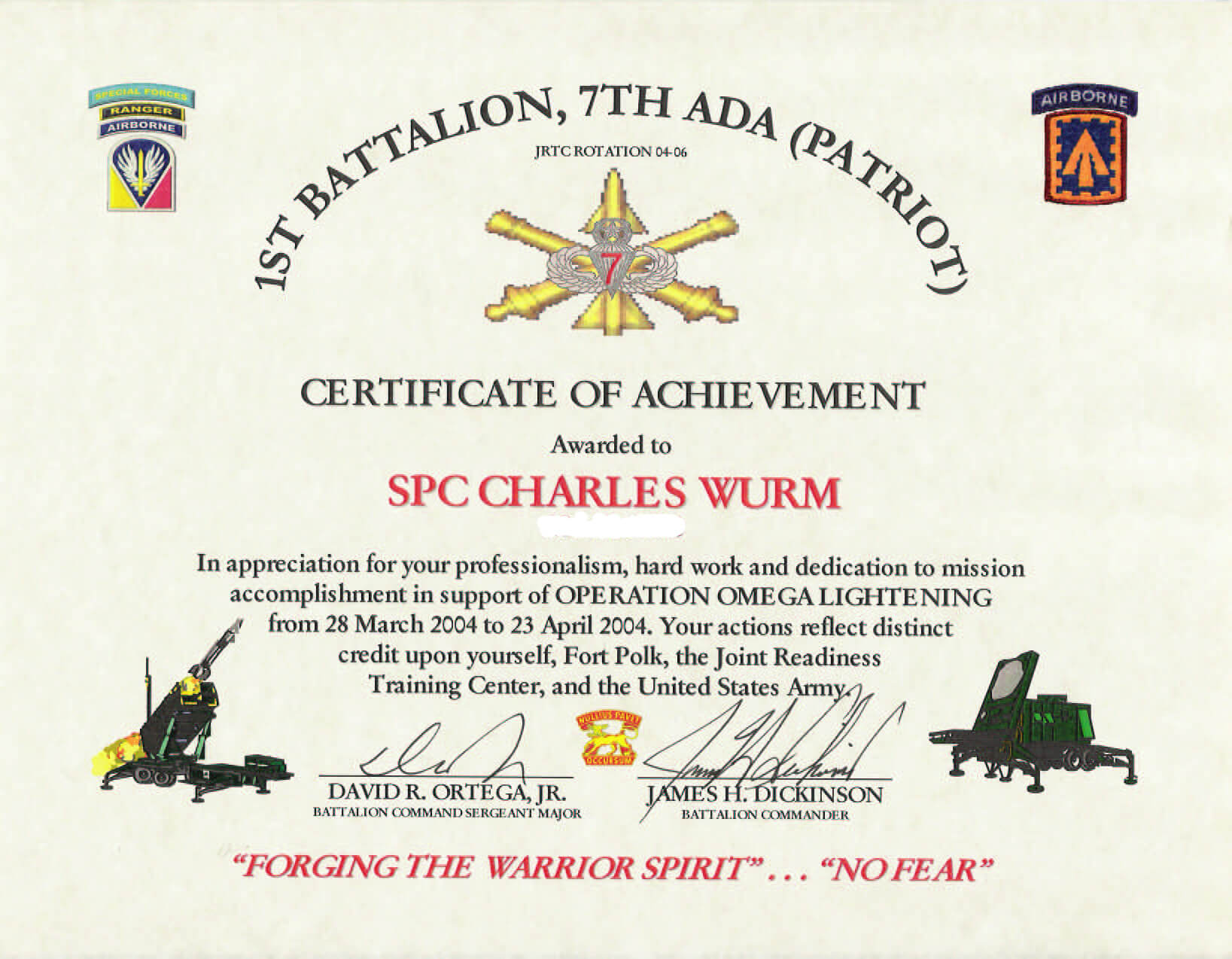 Education / Awards Within Certificate Of Achievement Army Template