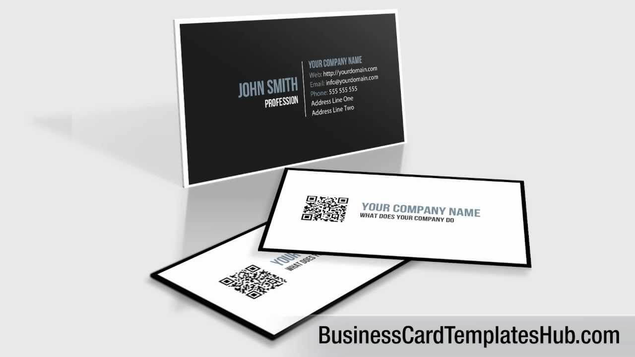 Elegant Black And White Qr Code Business Card Template – Youtube Regarding Qr Code Business Card Template