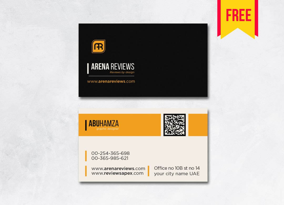 Elegant Business Card Template | Free Download – Arenareviews Inside Download Visiting Card Templates