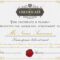 Elegant Certificate Template Design With Border, Sealing Wax.. Regarding Elegant Certificate Templates Free