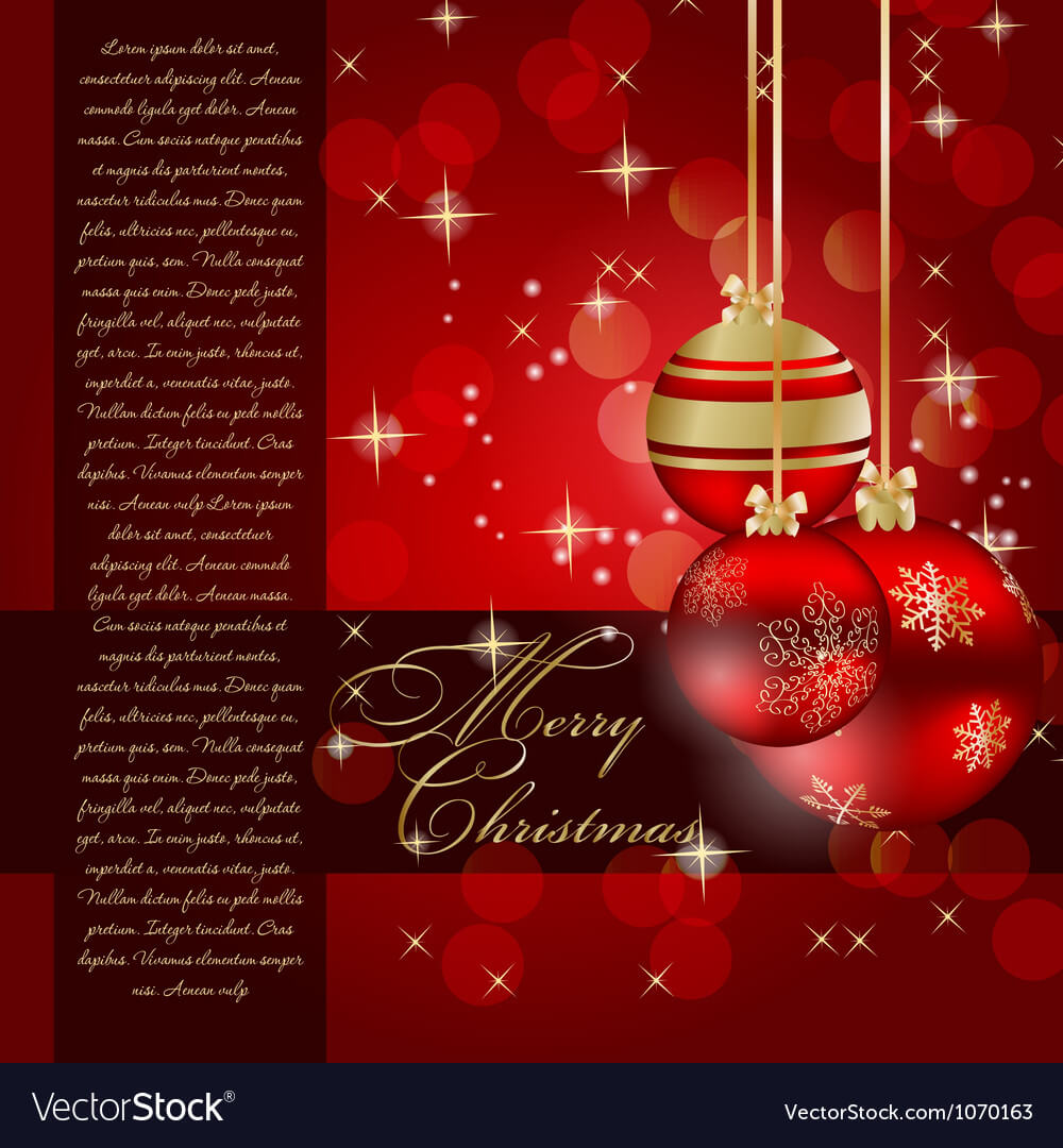 Elegant Christmas Card Template Pertaining To Adobe Illustrator Christmas Card Template