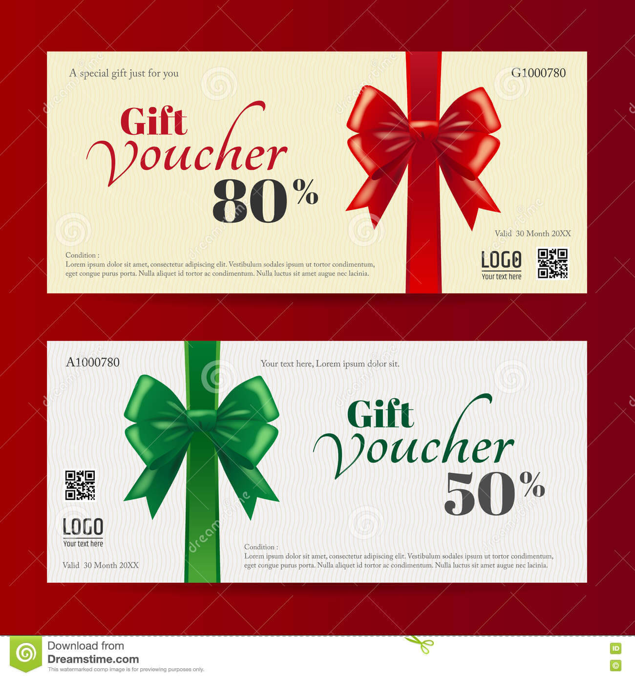 Elegant Christmas Gift Card Or Gift Voucher Template Stock Within Free Christmas Gift Certificate Templates