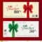 Elegant Christmas Gift Card Or Gift Voucher Template Stock Within Merry Christmas Gift Certificate Templates