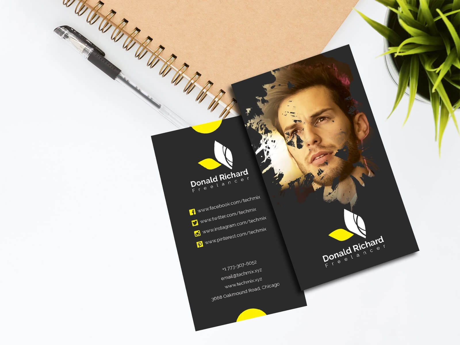 Elegant Freelancer Business Card Template With Regard To Freelance Business Card Template