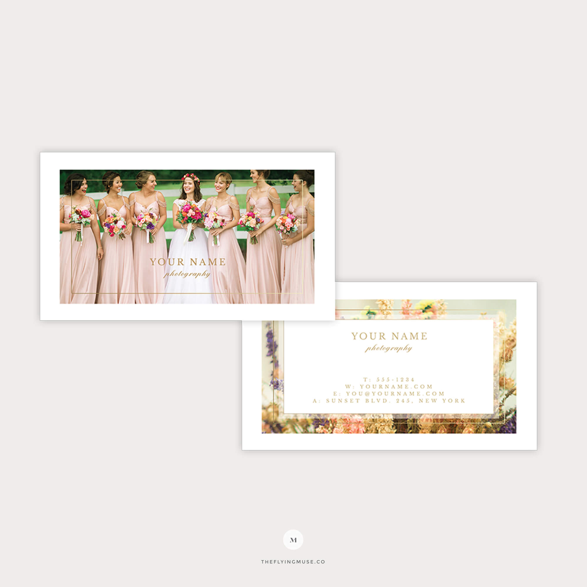 Elegant Wedding Photography Business Card Template | The Flying Muse Regarding Photography Referral Card Templates