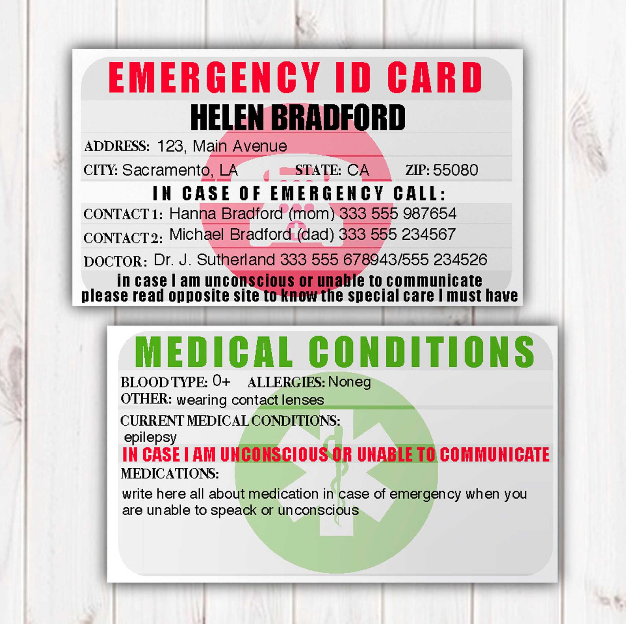 10  Emergency Information Form Examples Pdf Examples Inside