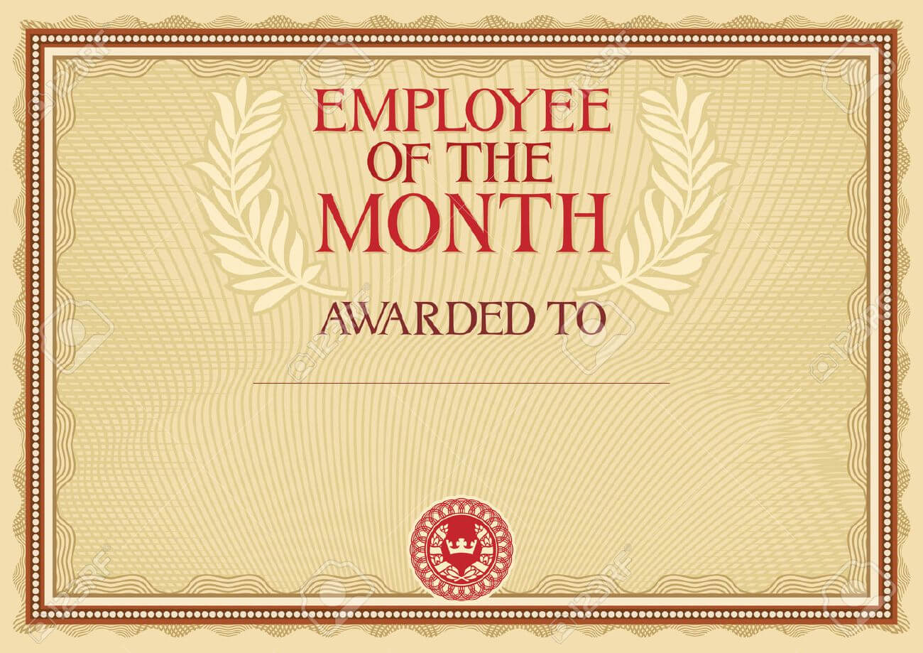 Employee Of The Month – Certificate Template Pertaining To Employee Of The Month Certificate Template With Picture