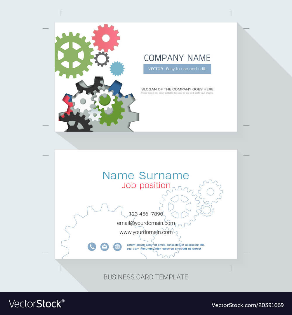 Engineering Business Card Or Name Card Template Throughout Table Name Card Template