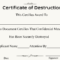 🥰5+ Free Certificate Of Destruction Sample Templates🥰 In Certificate Of Destruction Template