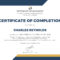 🥰free Certificate Of Completion Template Sample With Example🥰 Pertaining To Free Certificate Of Completion Template Word