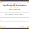 🥰free Certificate Template Of Graduation Download🥰 Pertaining To College Graduation Certificate Template