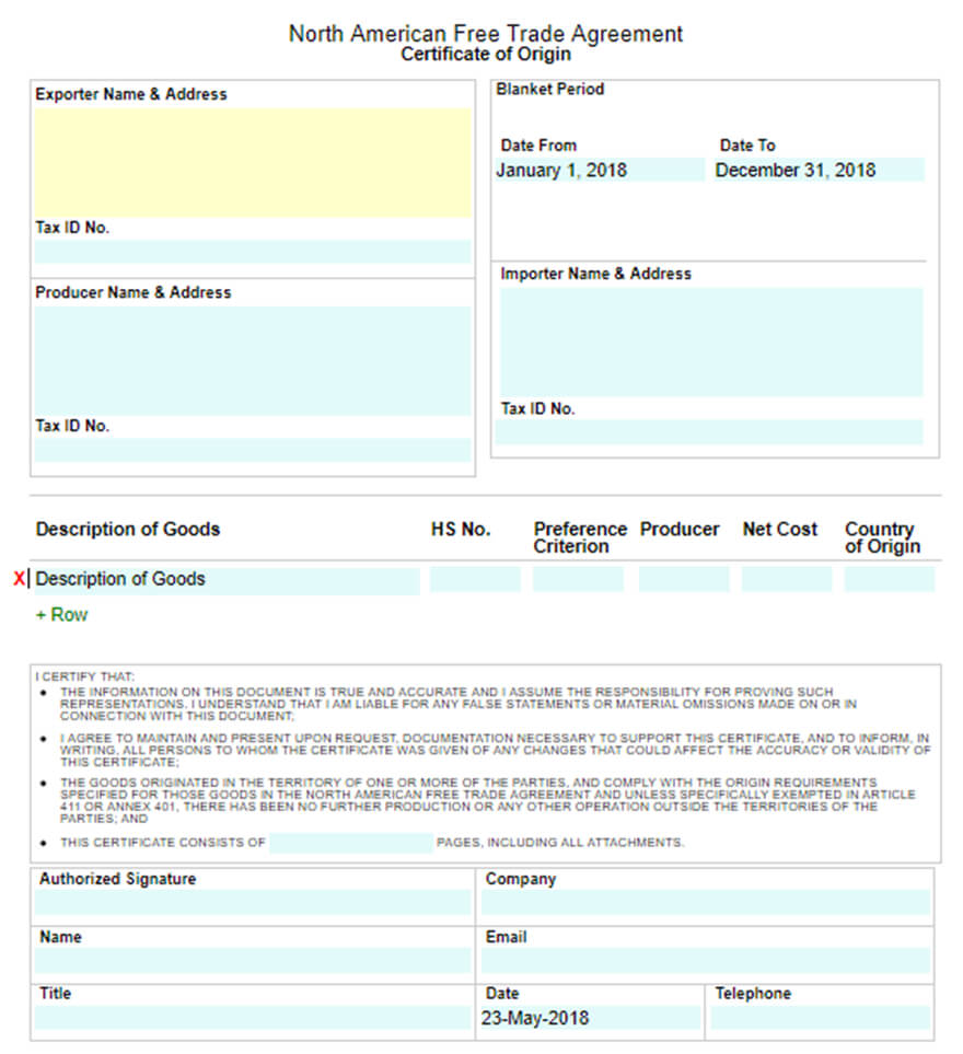 🥰free Printable Certificate Of Origin Form Template [Pdf With Certificate Of Origin For A Vehicle Template