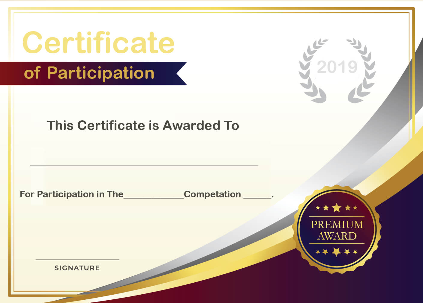 🥰free Printable Certificate Of Participation Templates (Cop)🥰 For Certificate Of Participation Template Pdf