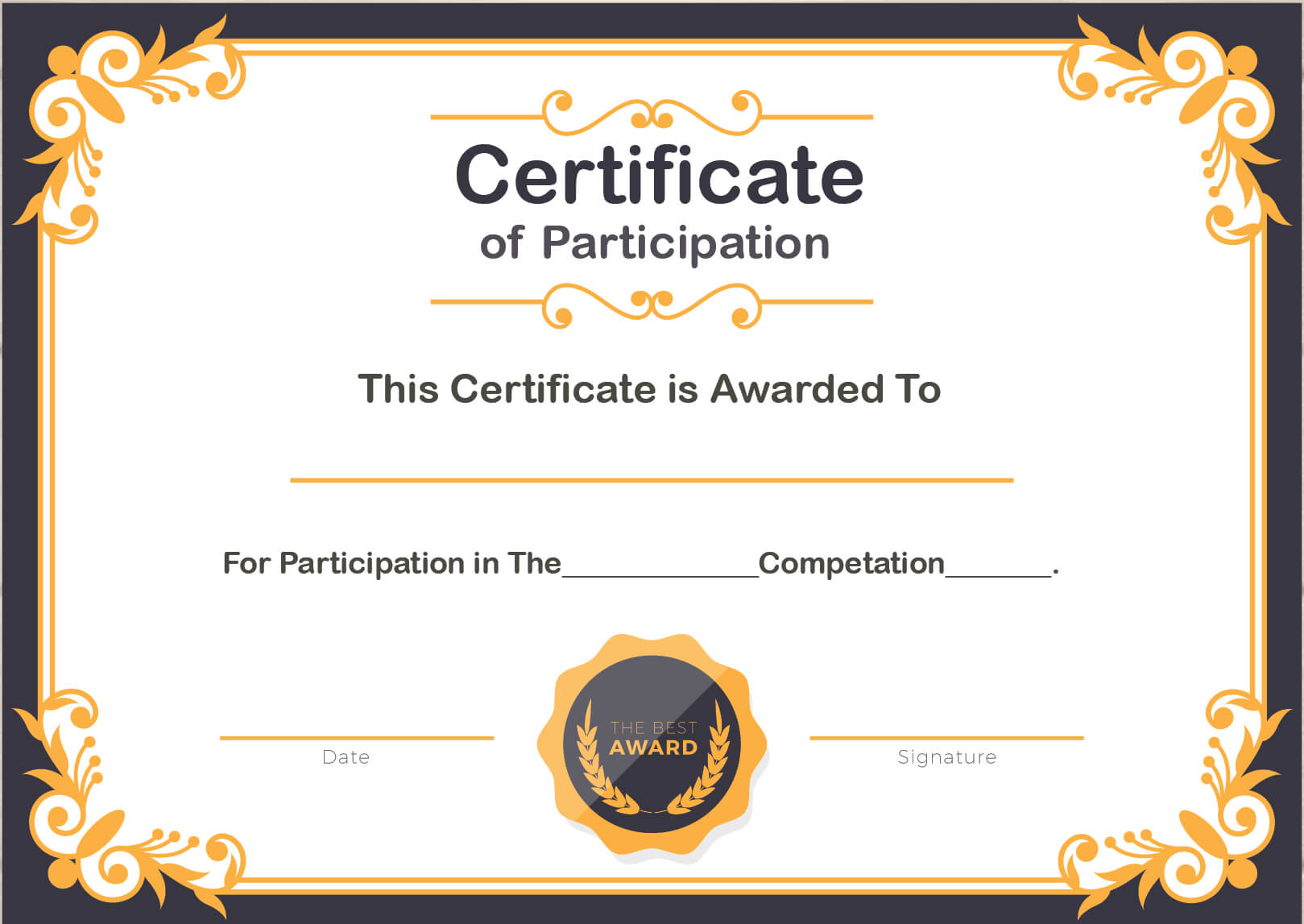 🥰free Printable Certificate Of Participation Templates (Cop)🥰 Regarding Certificate Of Participation In Workshop Template