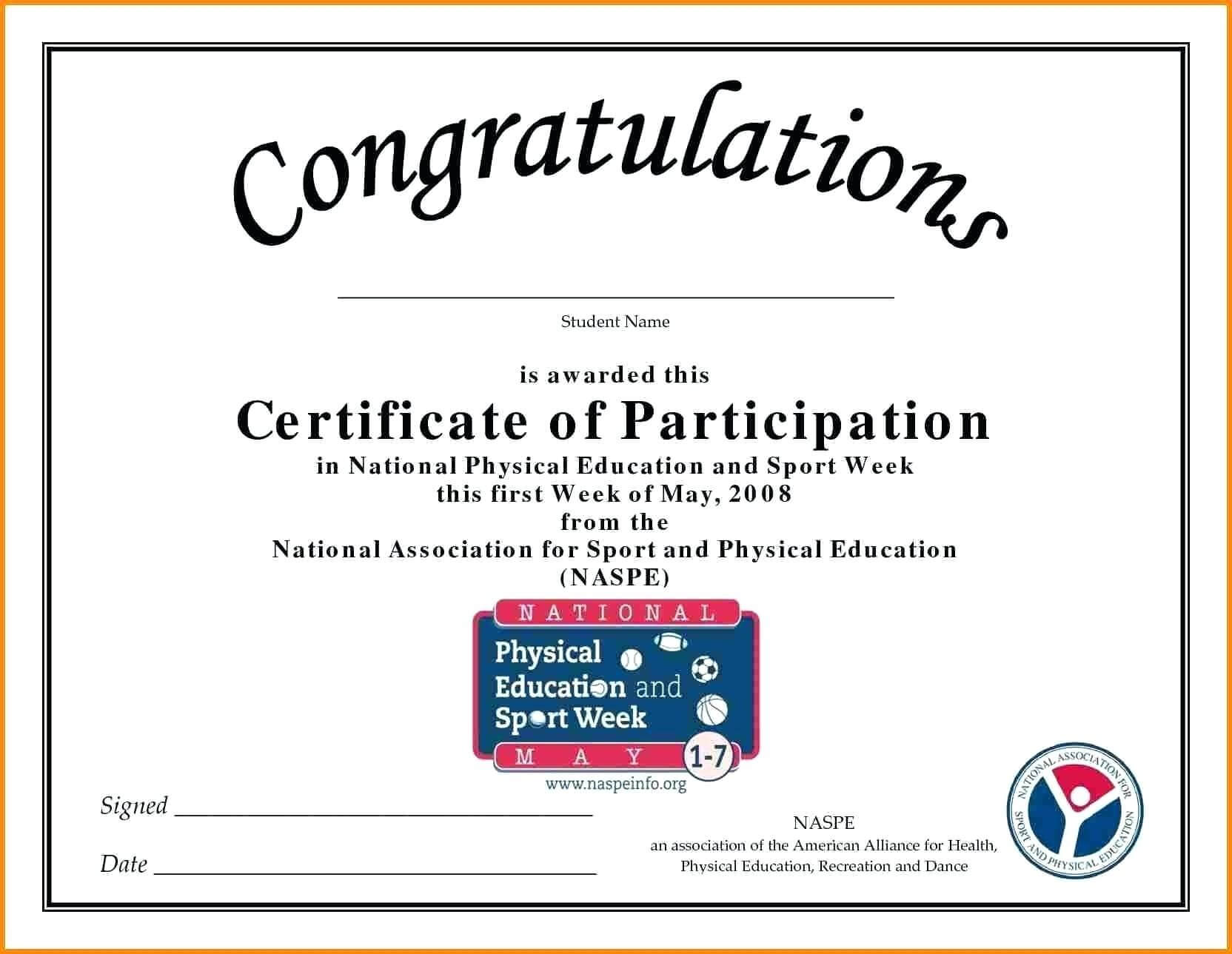 🥰free Printable Certificate Of Participation Templates (Cop)🥰 Regarding Sample Certificate Of Participation Template