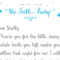 Fairy Tooth Letters In Tooth Fairy Certificate Template Free
