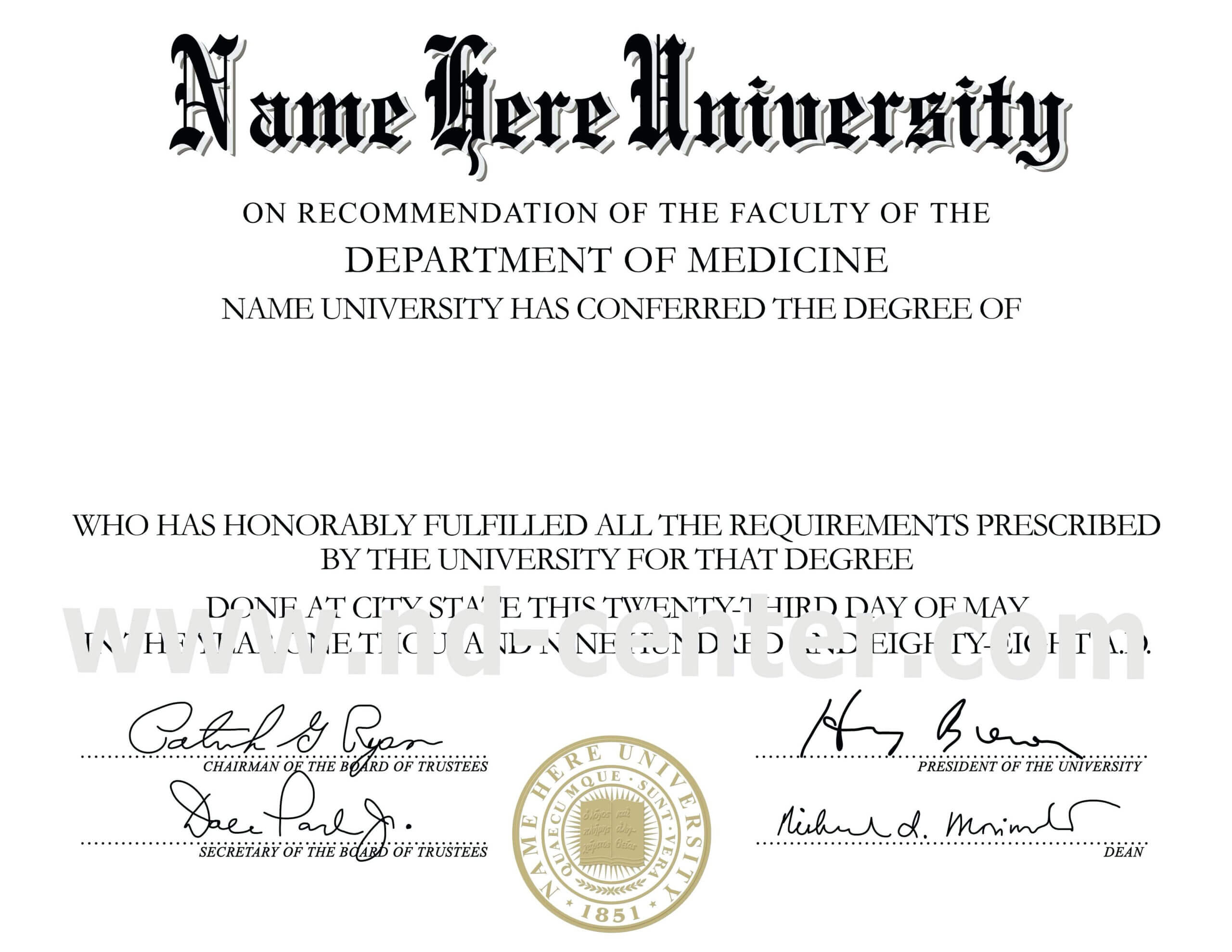 Fake Diploma Certificate Template – Calep.midnightpig.co In Doctorate Certificate Template