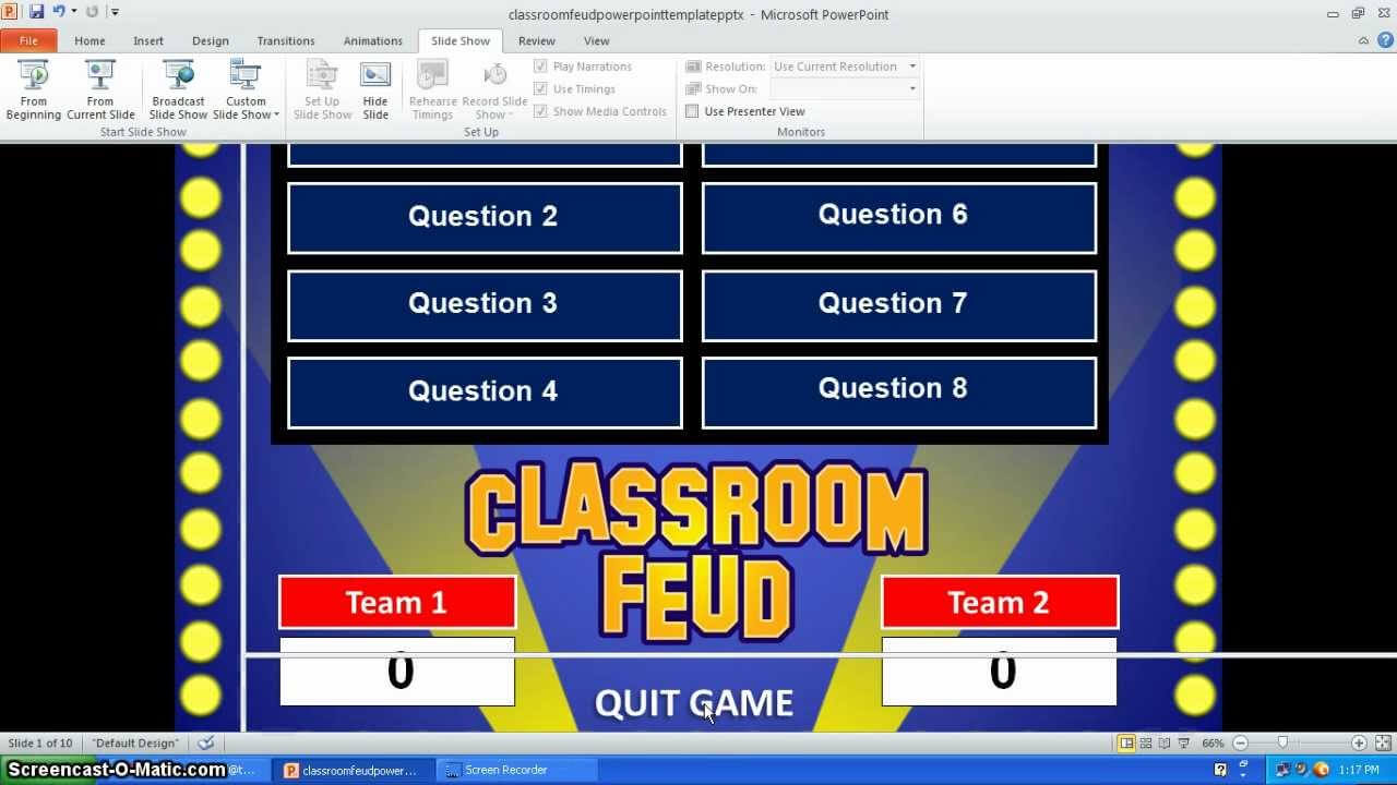 Family Feud Powerpoint Template – Youtube In Family Feud Game Template Powerpoint Free