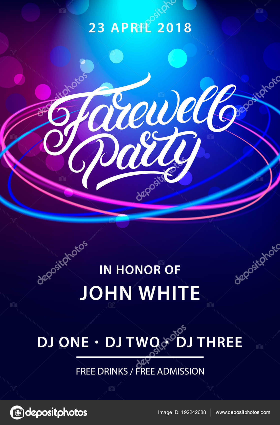 Farewell Party Hand Written Lettering. — Stock Vector Inside Farewell Invitation Card Template