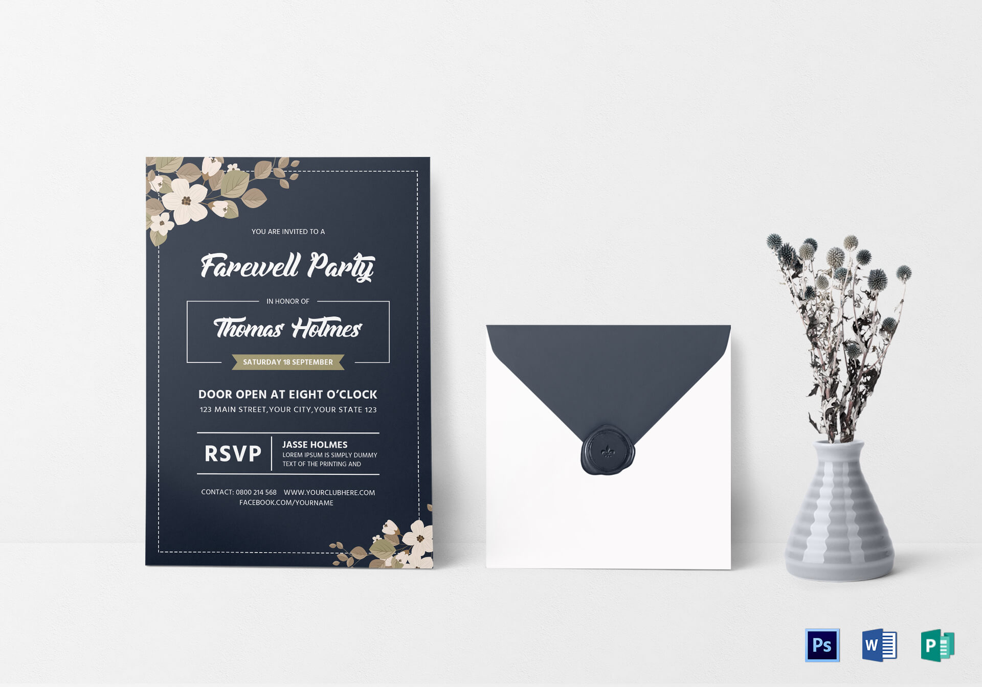 Farewell Party Invitation Card Template Intended For Farewell Card Template Word