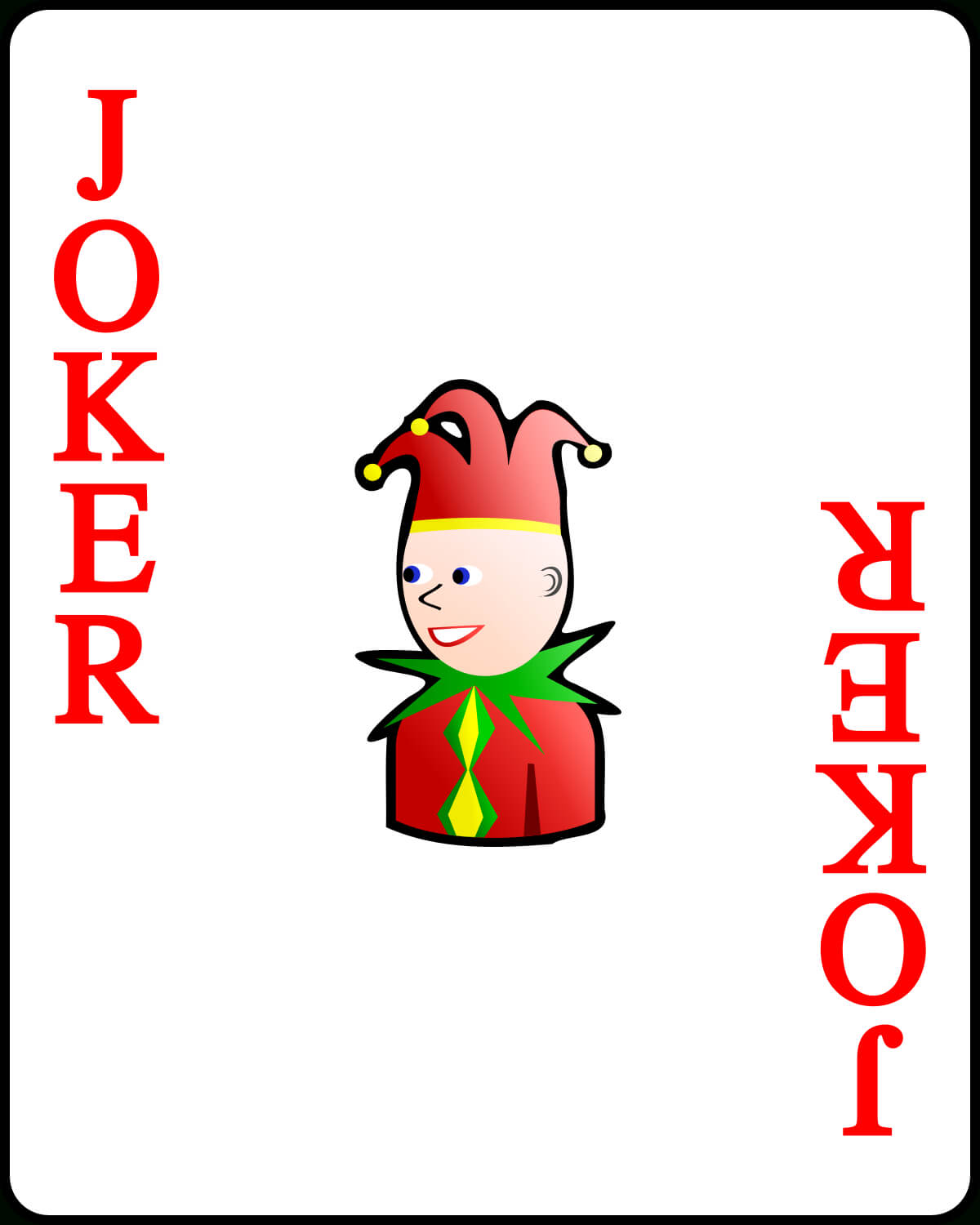 File:playing Card Red Joker.svg – Wikimedia Commons Regarding Joker Card Template