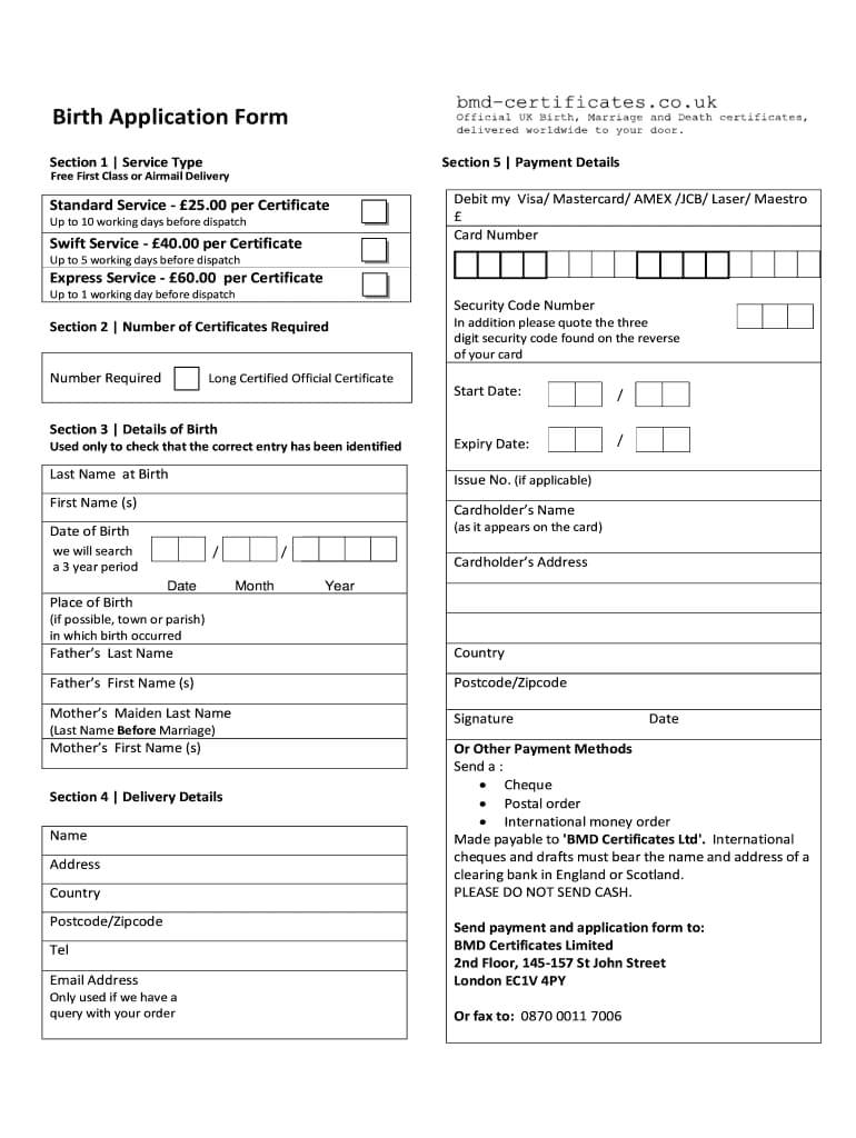 Fillable Death Certificate Uk – Fill Online, Printable With Regard To Birth Certificate Template Uk