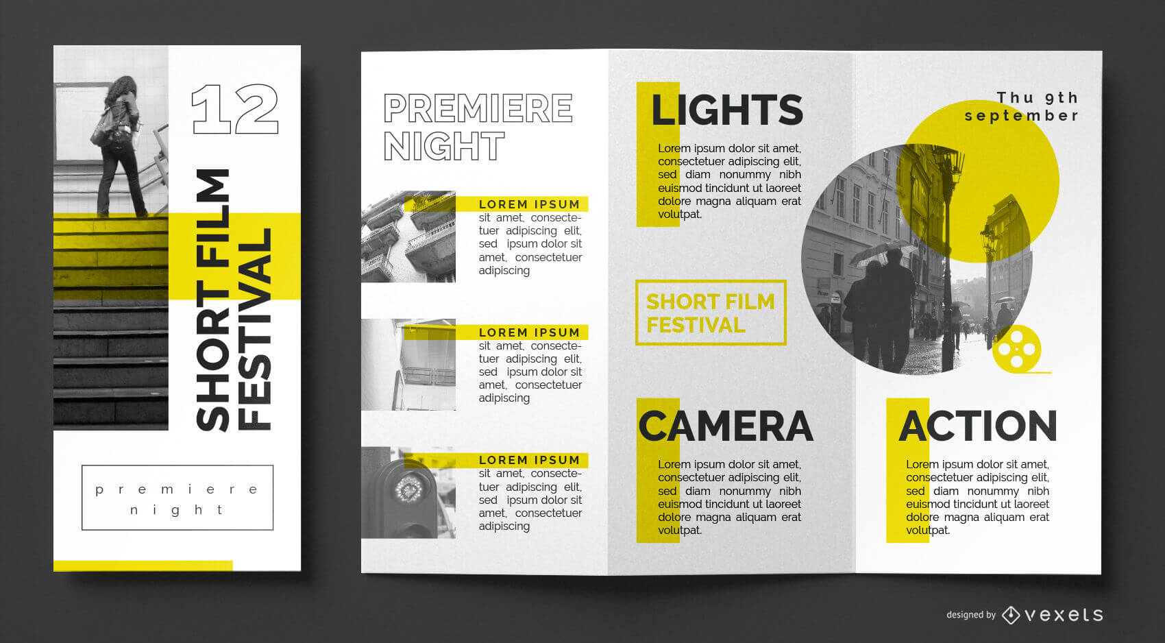 Film Festival Brochure Template - Vector Download Regarding Film Festival Brochure Template