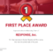 First Place Award Certificate Template Throughout First Place Award Certificate Template