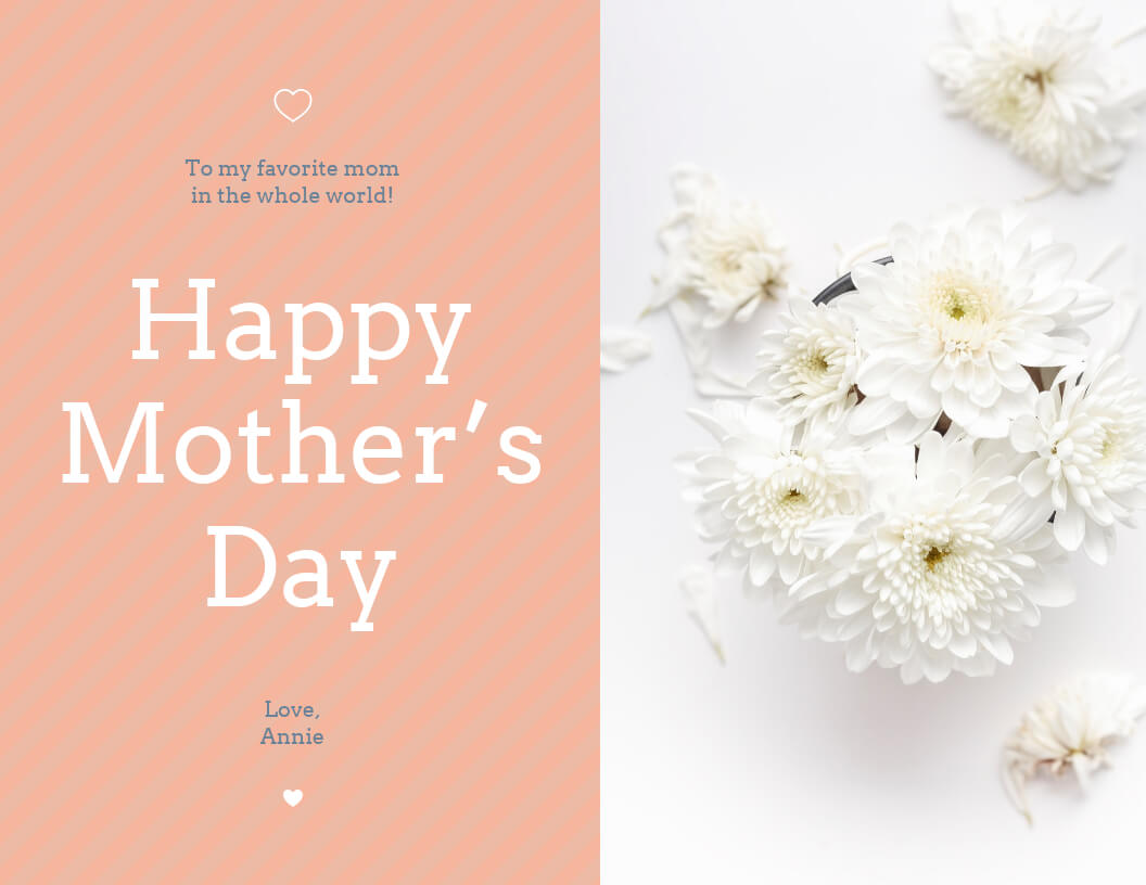 Floral Happy Mother's Day Card Template With Regard To Mothers Day Card Templates