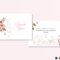 Floral Wedding Thank You Card Template For Template For Wedding Thank You Cards