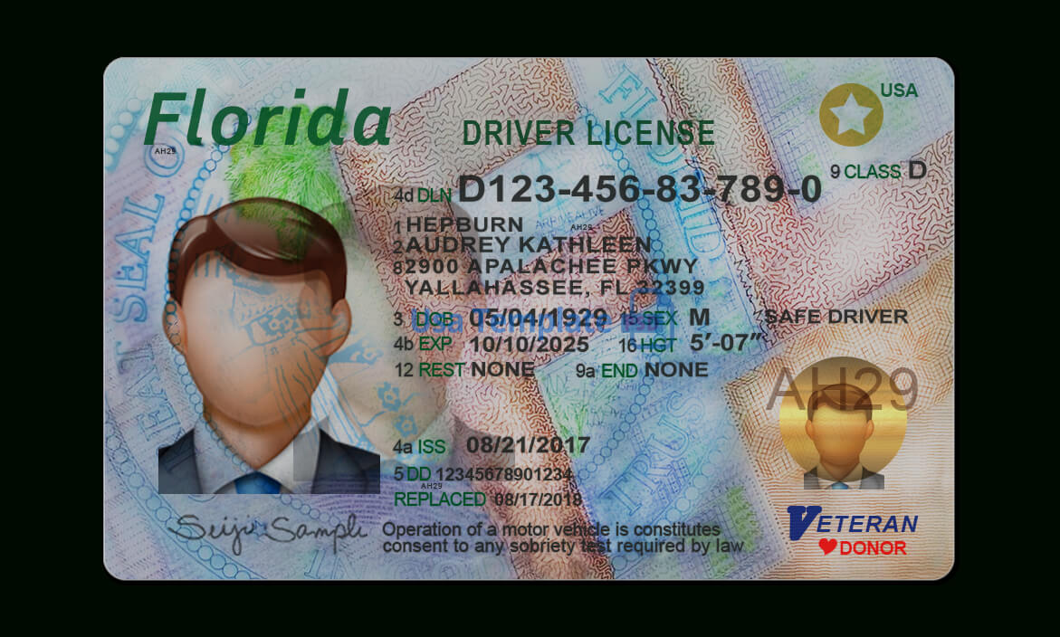 Florida Driver License Template With Florida Id Card Template