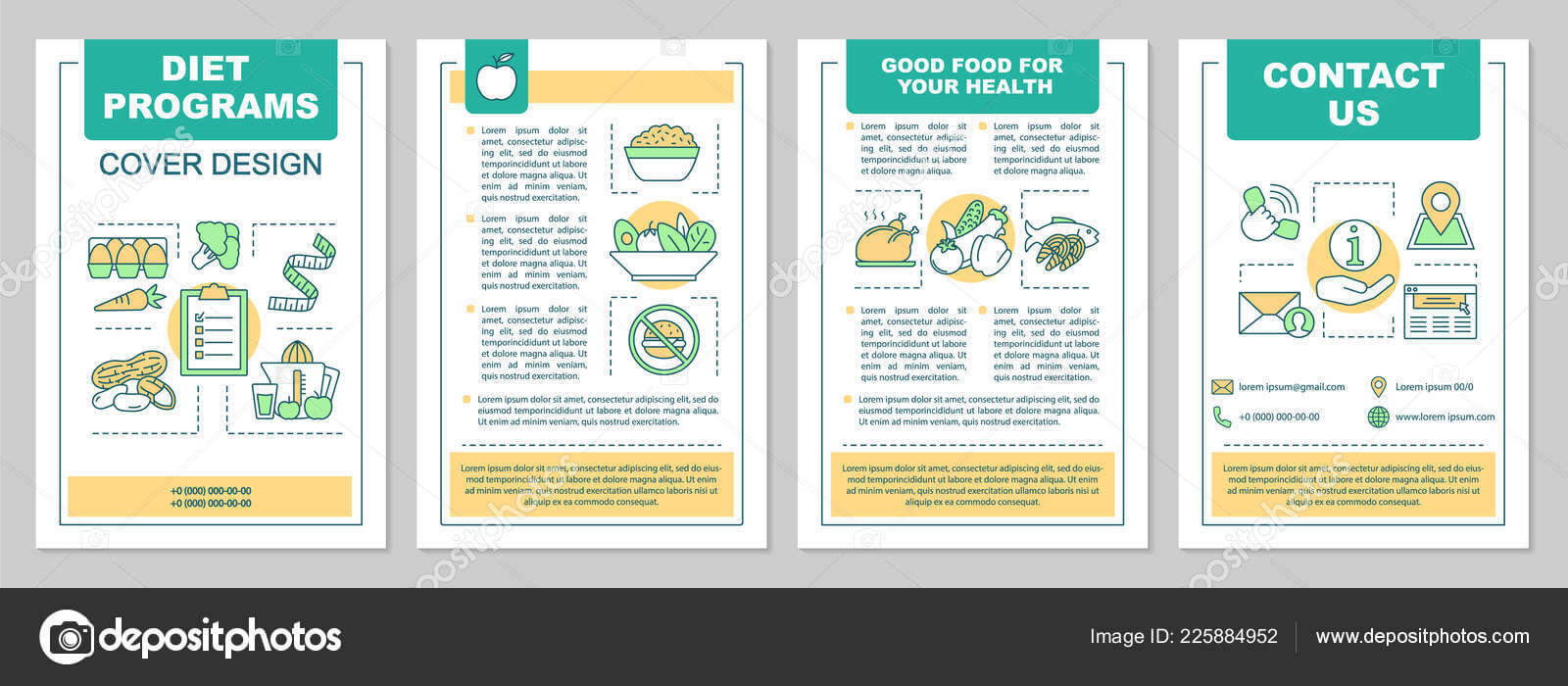 Food Magazine Layout Templates | Healthy Nutrition Brochure In Nutrition Brochure Template
