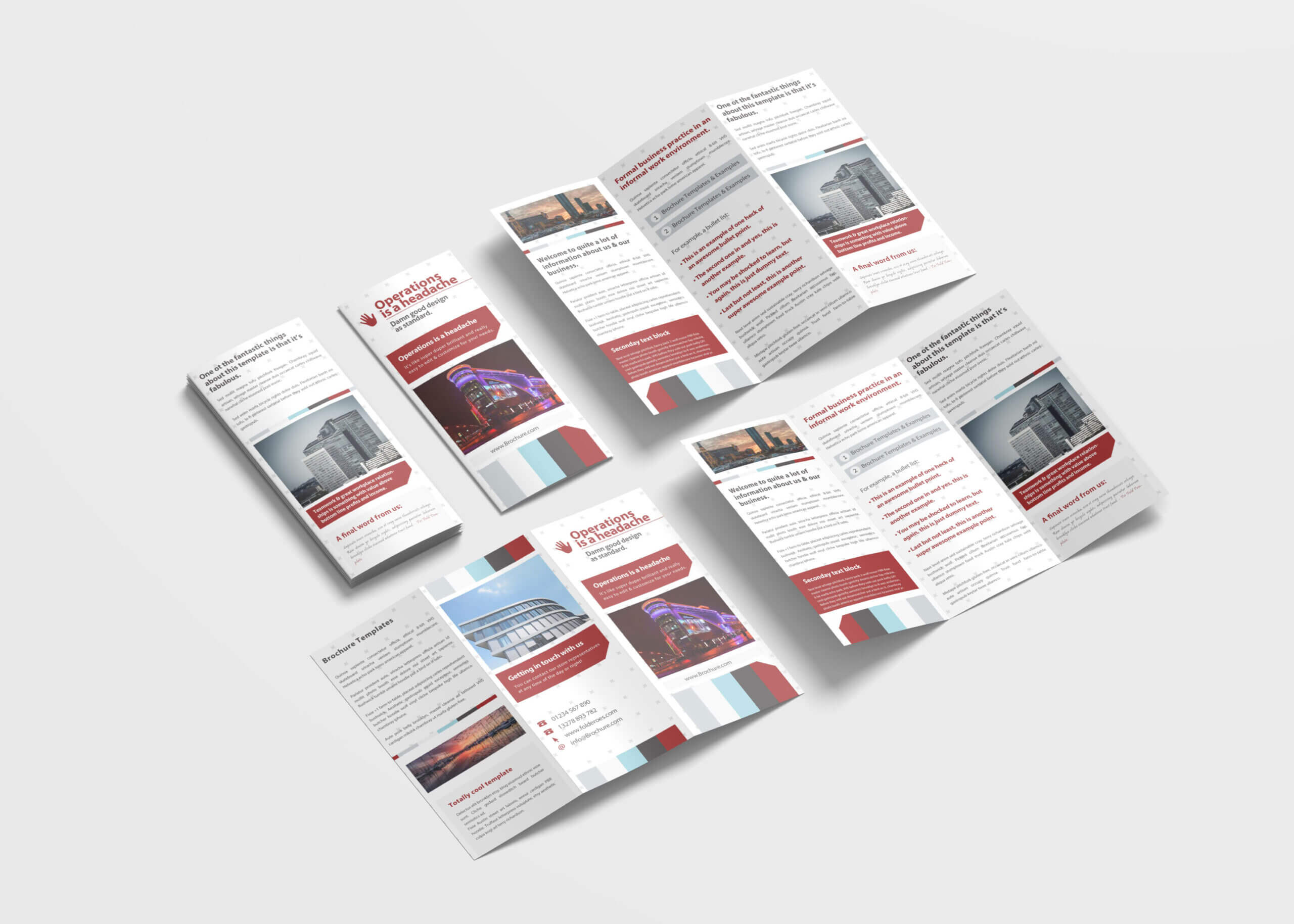 Formal Corporate Tri Fold Brochure Design Template – 99Effects Inside 4 Fold Brochure Template Word