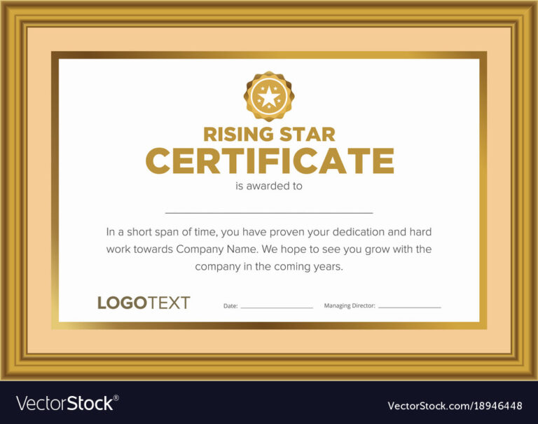 framed-vintage-rising-star-certificate-within-star-naming-certificate-template-professional
