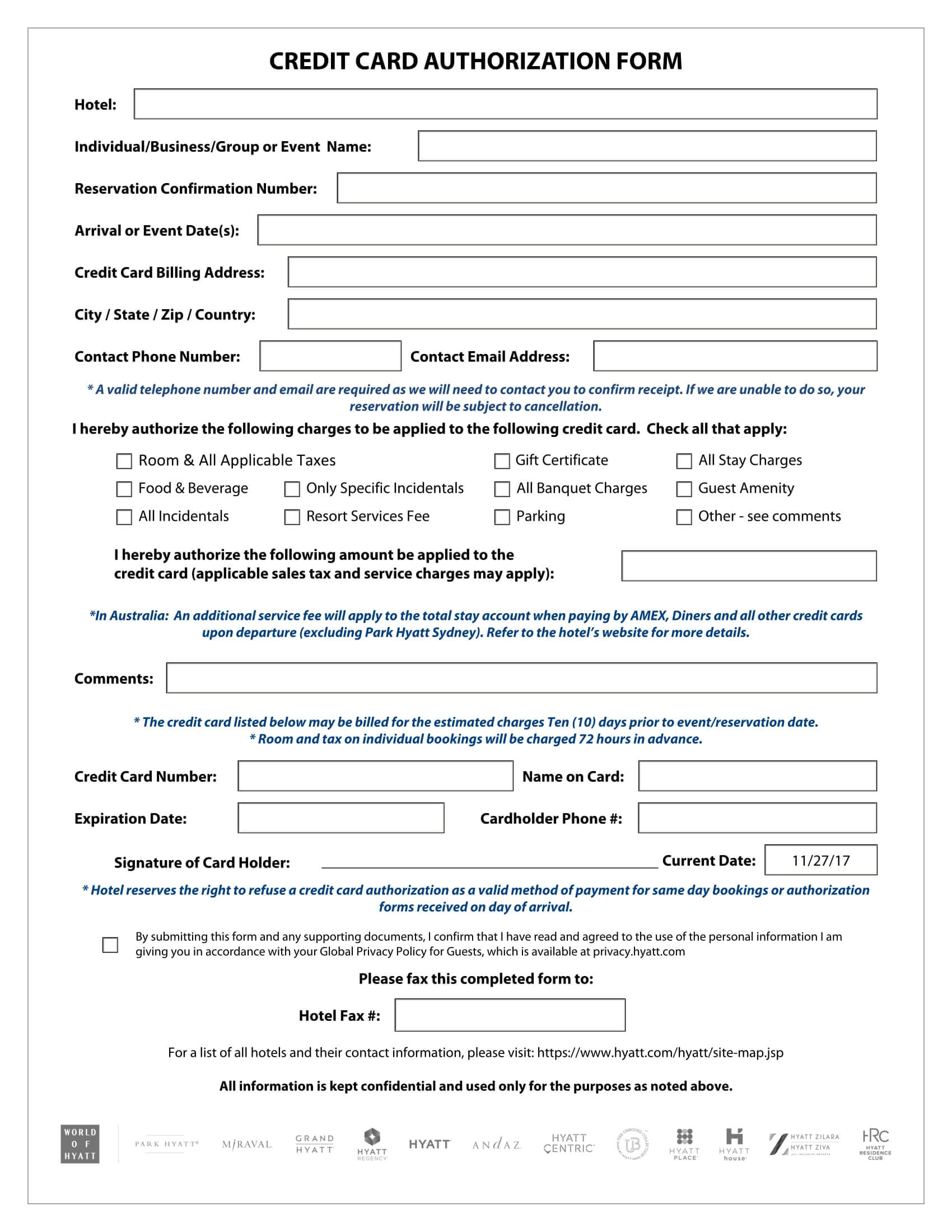 Free 5+ Credit Card Billing Authorization Forms In Pdf | Ms Word With Regard To Credit Card Authorisation Form Template Australia