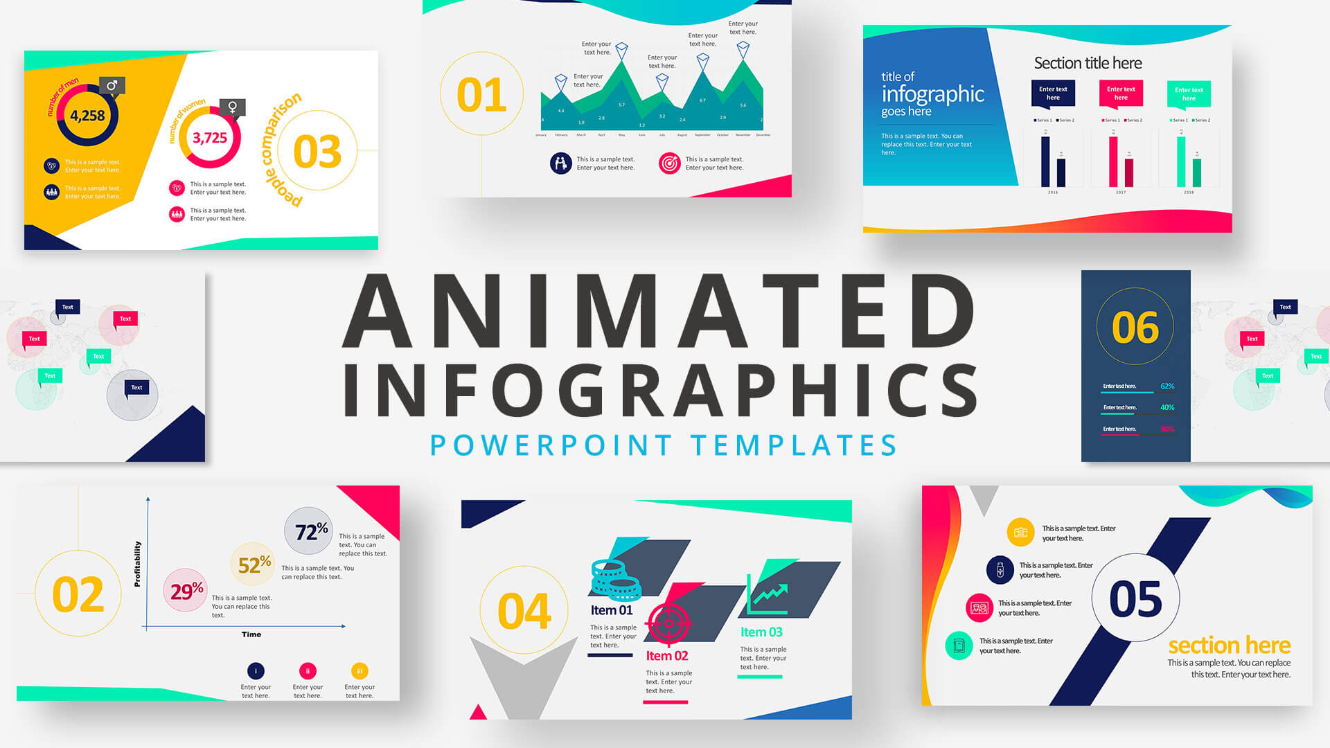 Free Animated Editable Professional Infographics Powerpoint Template With Powerpoint Animation Templates Free Download