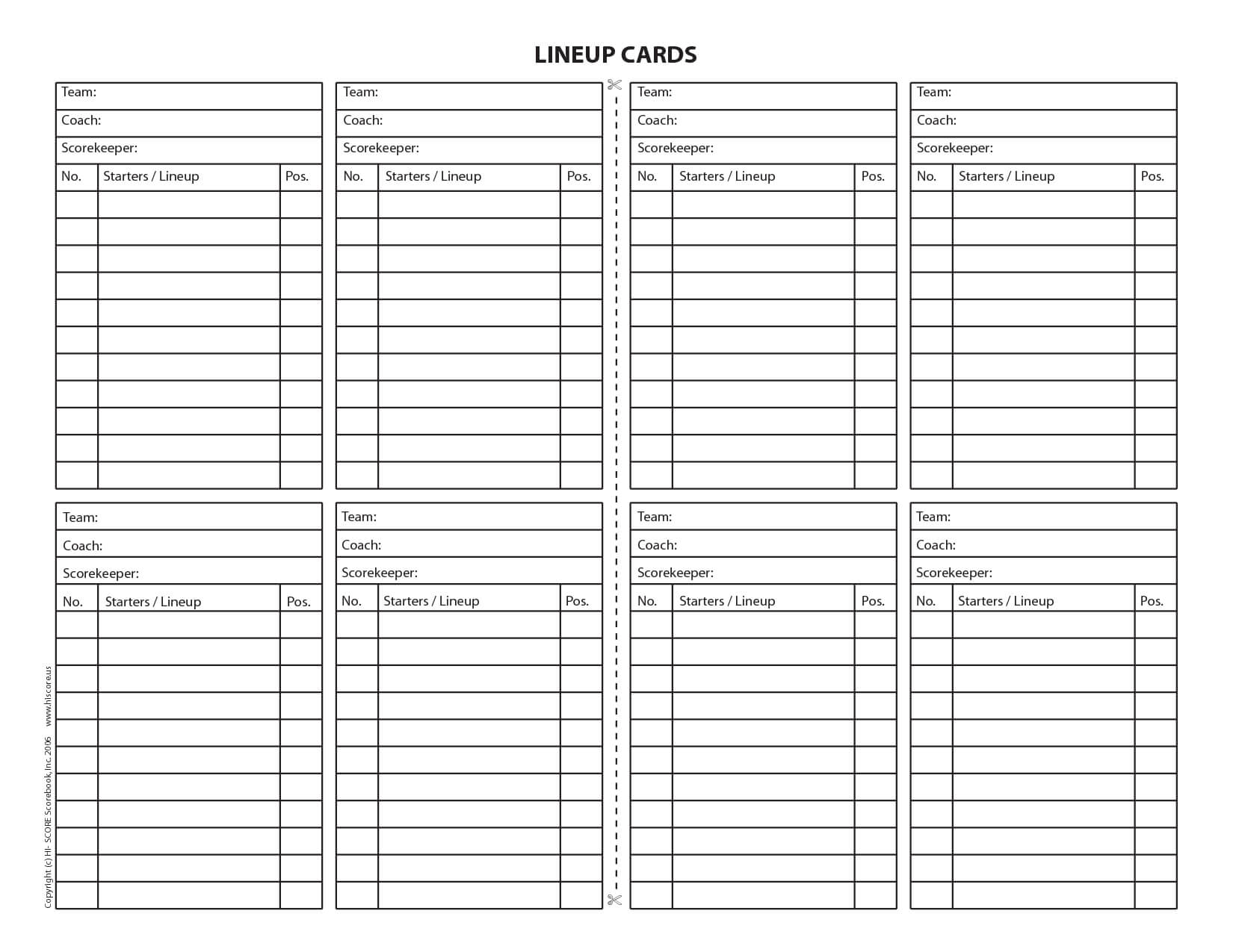 Free Baseball Lineup Card – Dalep.midnightpig.co With Regard To Free Baseball Lineup Card Template