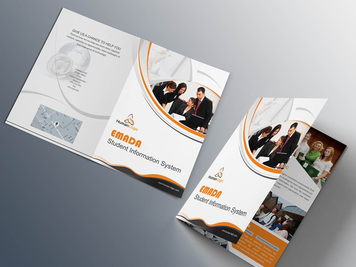 Free Bi Fold Brochure Psd On Behance In One Sided Brochure Template