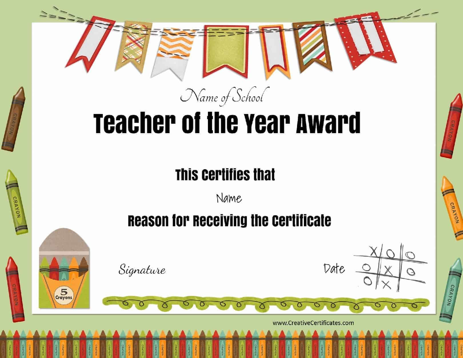 Free Certificate Of Appreciation For Teachers | Customize Online Pertaining To Teacher Of The Month Certificate Template