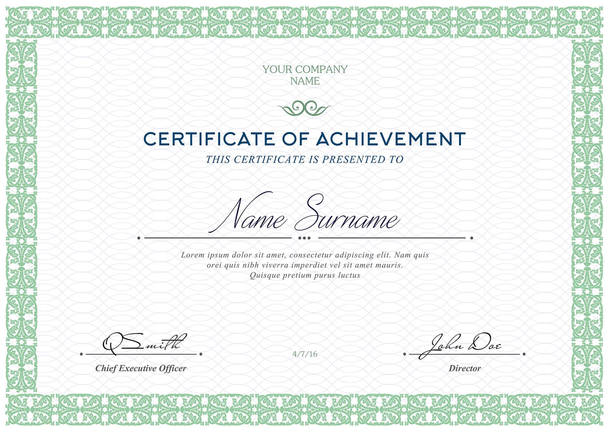 Free Certificates Templates (Psd) Inside Certificate Of License Template