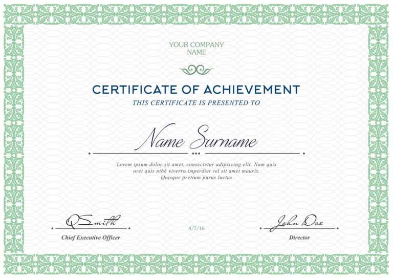 Certificate Of Attendance Conference Template