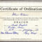 Free Certification: Free Ordination Certificate within Free Ordination Certificate Template