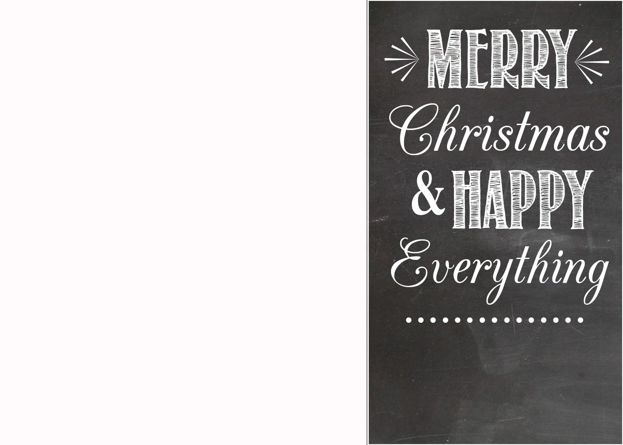 Free Chalkboard Christmas Card Templates | Oldsaltfarm Throughout Free Holiday Photo Card Templates