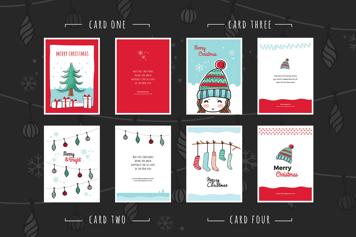 Editable Photoshop Christmas Card Templates Free Download