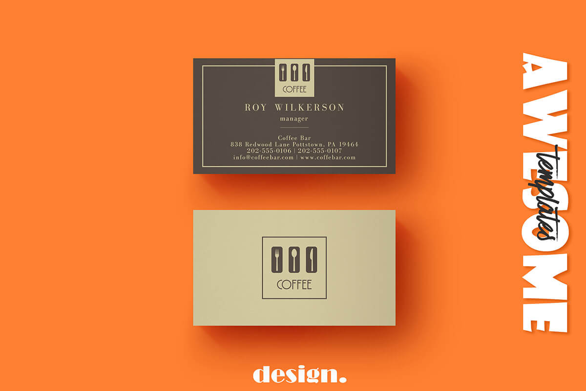 Free Coffee Business Card Template – Creativetacos Within Coffee Business Card Template Free