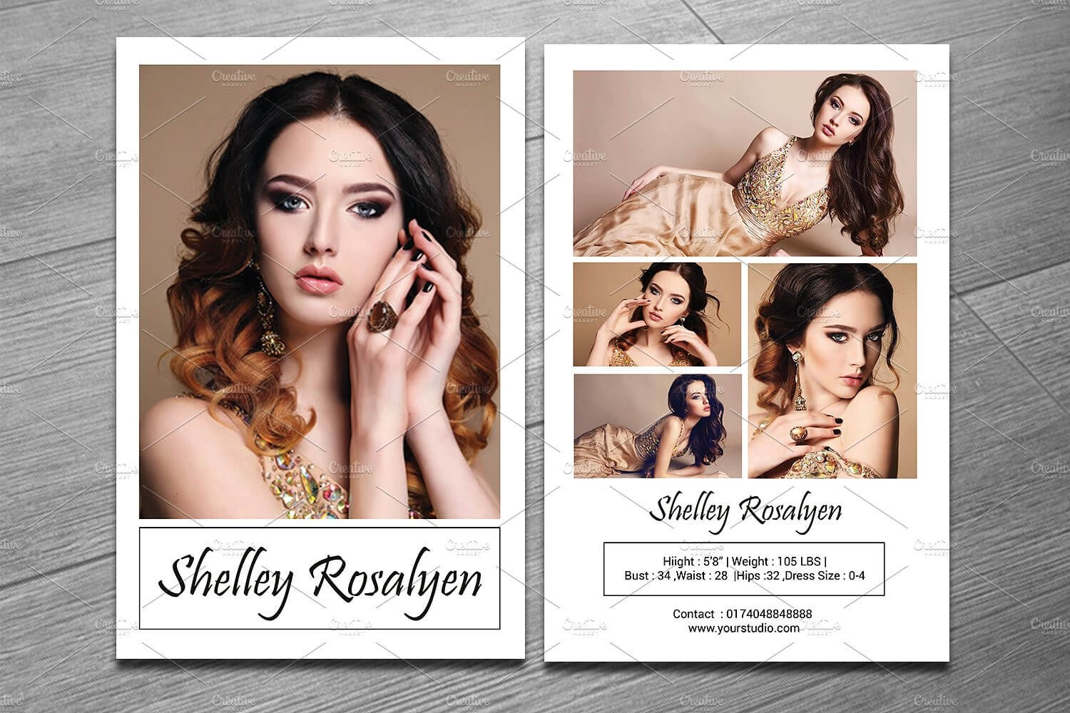 Free Comp Card Templates For Actor Model Headshots Inside Free Model Comp Card Template