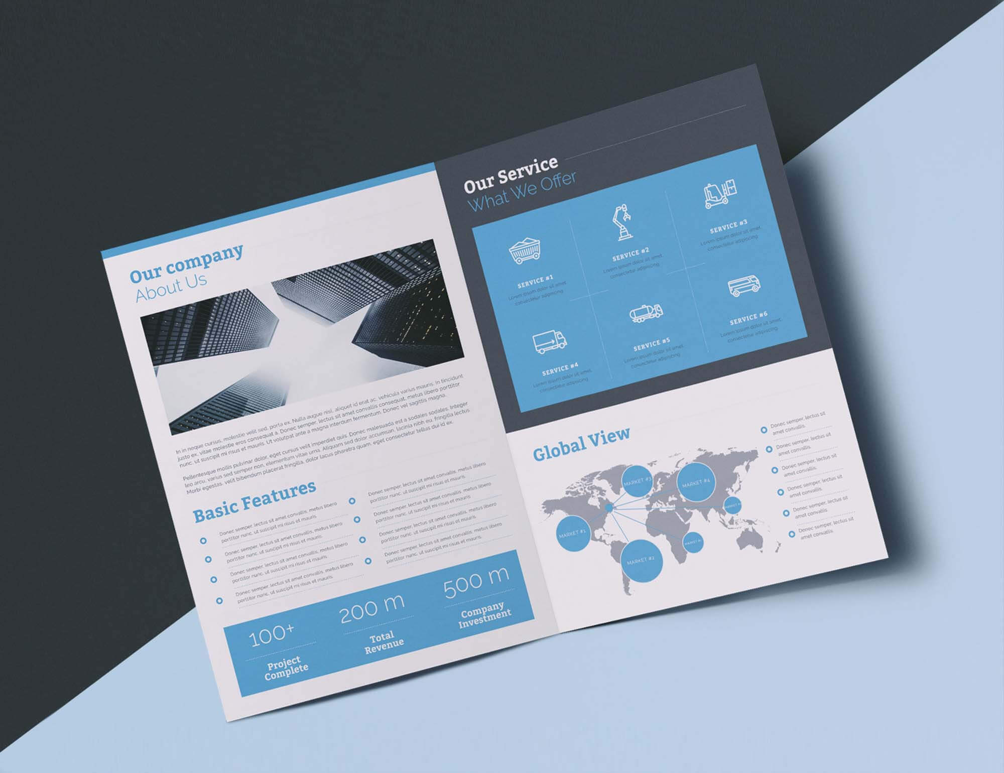 Free Company Profile Brochure Template (Id) With Regard To Brochure Templates Free Download Indesign