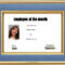 Free Custom Employee Of The Month Certificate For Employee Of The Month Certificate Template With Picture