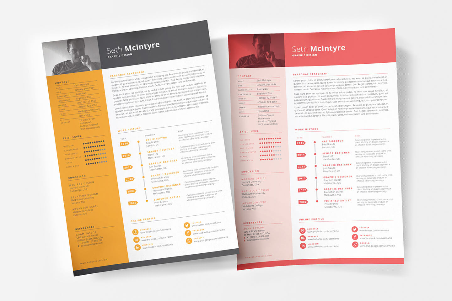 Free Cv Template In Psd, Ai & Vector – Brandpacks Pertaining To Brochure Templates Ai Free Download